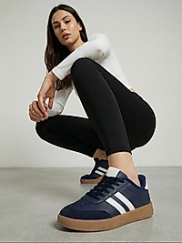 Lacivert Çizgili Spor Ayakkabı