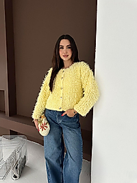 Püsküllü Sarı Hırka