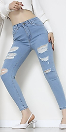 Kot pantolon yırtık detay